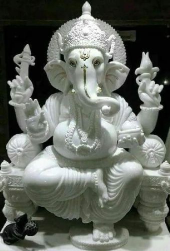 Marble Ganesh Murti, Color : White