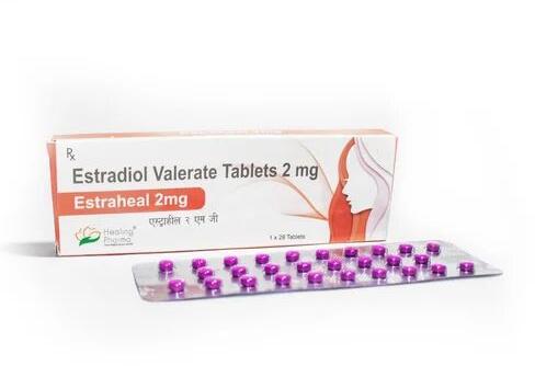 Estroheal Estradiol Valerate Tablet, Packaging Type : Blister