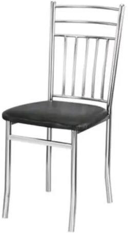 Stainless Steel Armless Chair, Color : Black