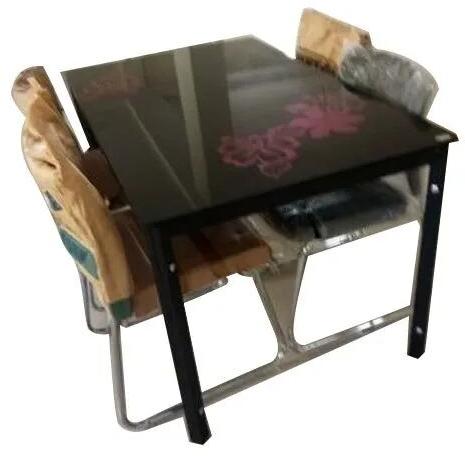 Rectangular Stainless Steel Dining Table Set, Seating Capacity : 4 Seater