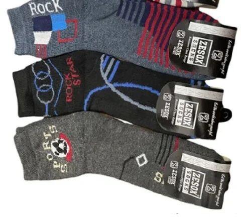 Printed Ankle Terry Socks, Gender : Men