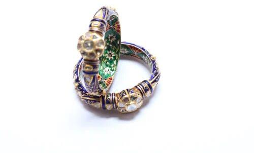 Round Diamond Polki Bangle, Occasion : Party