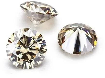 Round Moissanite Stone, Color : Colorless