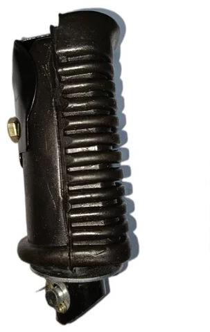 Mild Steel Rubber Two Wheeler Foot Rest, Color : Black