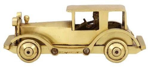 Brass Antique Car Toy, Color : Golden