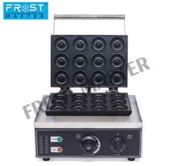 Stainless Steel Donut Waffle Maker, Color : Black