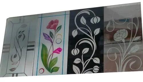 Printed Decorative Glass, Color : Transparent