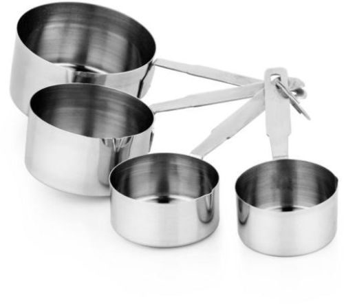 Silver Cerinox Polished Stainless Steel Measuring Cups, Shape : Round