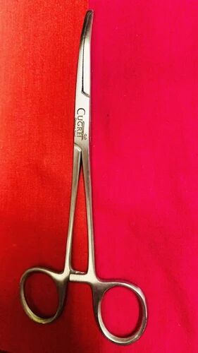 Cugret Stainless Steel Curved Kocher Forcep, For Surgical, Size : 6 Inch