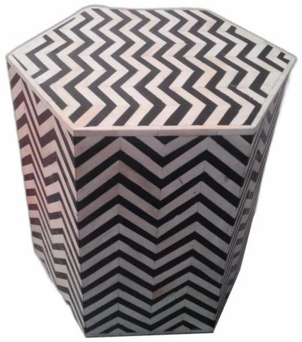 Bone Inlay Hexagonal Table