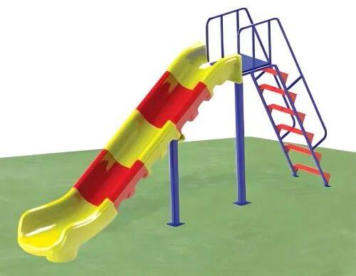 FRP Roto Zig Zag Slide, Color : Yellow, Red