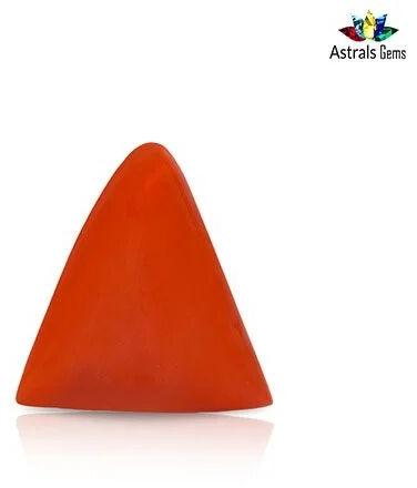 Triangle Red Coral Stone