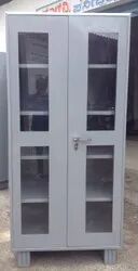 Glass Door Almirah, Color : White