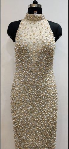 Embroidered Heavy Beaded Dress, Packaging Type : Packet