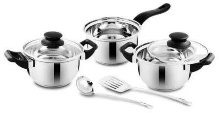 RK SS201 Coated Plain Stainless Steel Cookware Set, For Kitchen Use