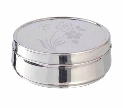 RK Coated Plain SS201 Stainless Steel Jasmine Dabba, For Kitchen Use