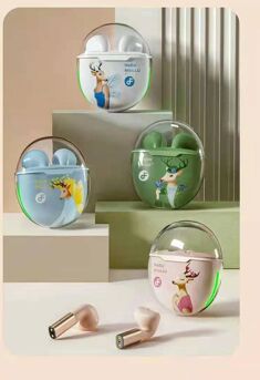 Battery bluetooth headphone, Condition : Used