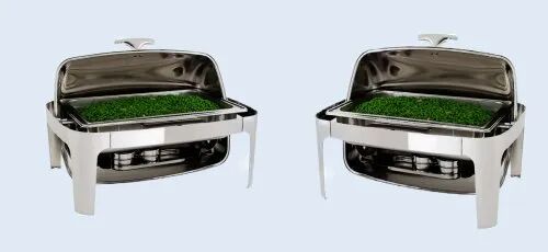 Stainless Steel Rectangular Roll Top, Color : Silver