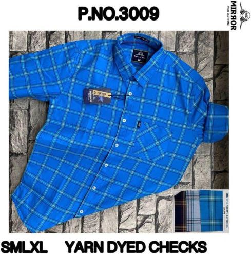 Mens Yarn Dyed Checks Print Shirt, Occasion (Style Type) : Casual Wear, Formal Wear