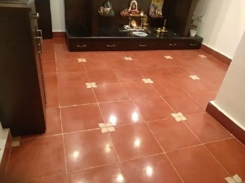 Square Handmade Athangudi Tiles, Color : Brown