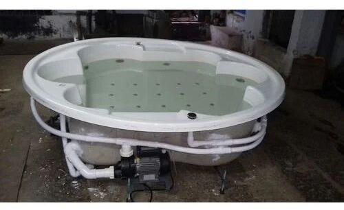 Round Acrylic Designer Jacuzzi Bathtub, Pattern : Plain