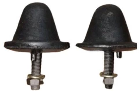 Conical Car Front Rubber Buffer, Color : Black