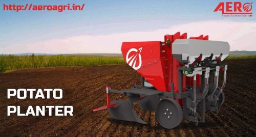 Mild Steel Automatic Potato Planter, Color : Red, Grey