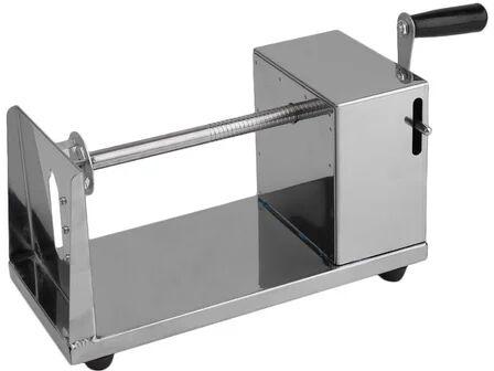 Stainless Steel Manual Spiral Potato Cutter, Color : Silver