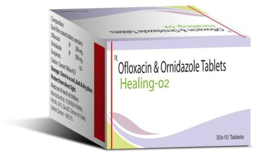 Healing O2 -ofloxacin Ornidazole Tablets, Packaging Type : Box