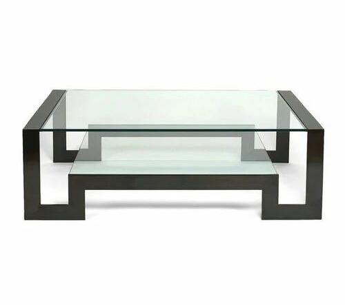 Metal Center Table, Color : Black