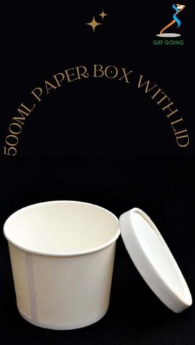 White 500ml Paper Box With Lid, For Packaging