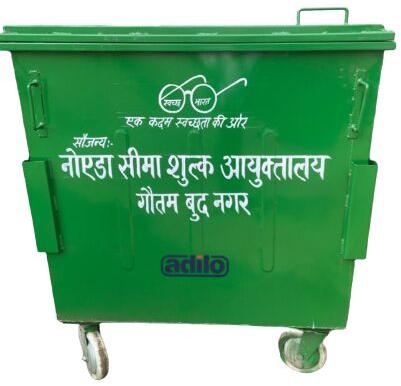 Wheeled HDPE Garbage Dustbins 1100 Ltrs, For Outdoor Trash, Refuse Collection, Feature : Durable, Eco-Friendly