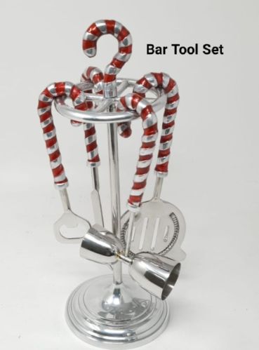 Stainless Steel Bar Tool Set, Color : Silver
