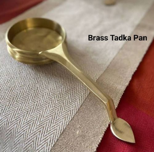 Brown Round Polished Brass Tadka Pan, For Cooking