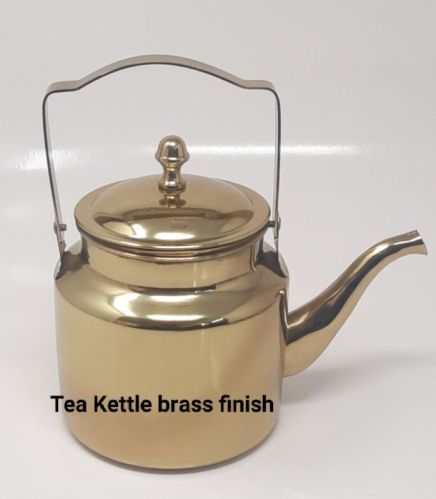Brass Tea Kettle, Color : Golden