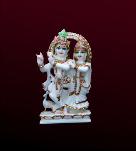 Multicolor 9 Inch Radha Krishna Jugal Jodi, For Shop, Office, Home, Garden, Feature : Complete Finishing