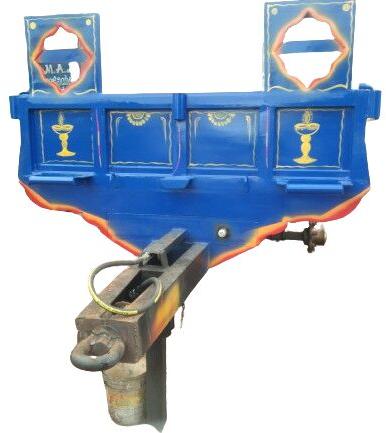 Blue Rectangular Mild Steel Agricultural Tractor Trailer, For Moving Goods, Loading Capacity : 3-5tons