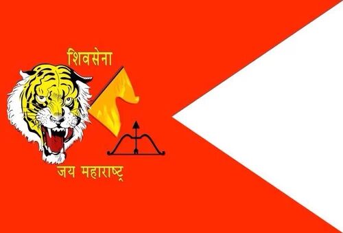 100% Polyester Shiv Sena Flag, Size : 12' X 18'