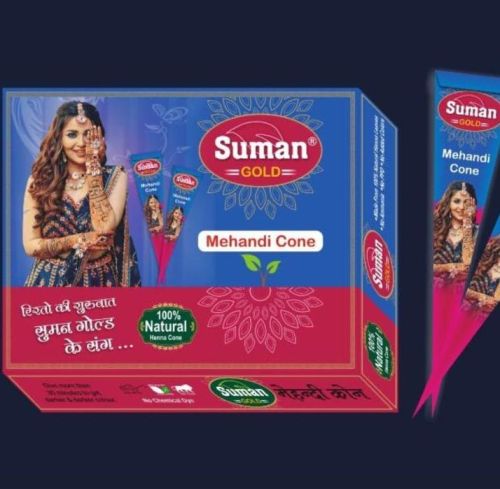 Henna Paste Suman Gold Super Faster Mehndi Cone, For Home, Parlour, Personal, Feature : Easy To Apply