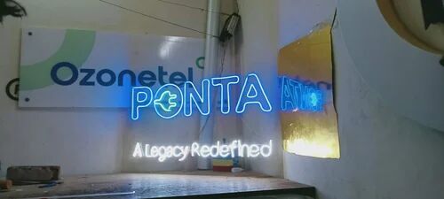 Omega Acrylic Neon LED Sign Board, For Advertisement