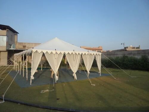 White PVC Alpine Maharaja Tent, Pattern : Plain