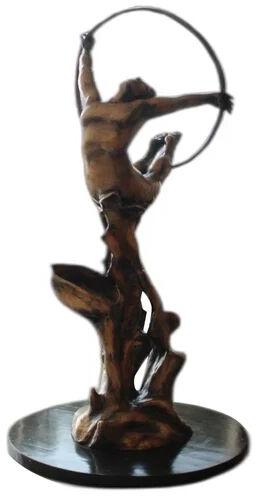 Bronze Gymnast Sculpture, Color : Brown