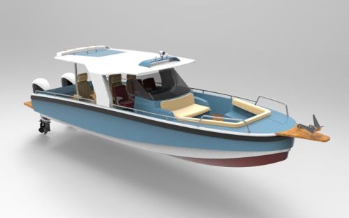 Coated OBM Fibre Sport Fishing Boat, For Water Parks, Travel, Recreation, Transportation, Certification : IRS