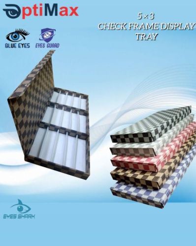 Blue Eyes Wood / Rexine Optical Display Trays, Size : 5×3