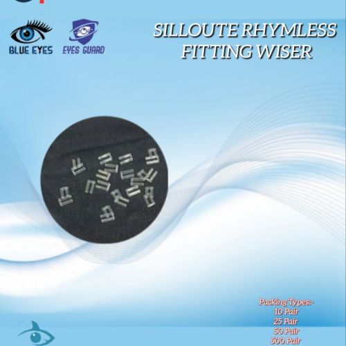 Optimax Silhouette Rimless Fitting Wiser, For Eye Wear Use, Feature : Long Life, Transparent