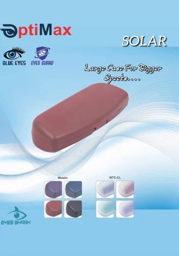 Rectangular Plain Solar Plastic Spectacle Case, For Glasses Storage, Feature : Lightweight, Unbreakable