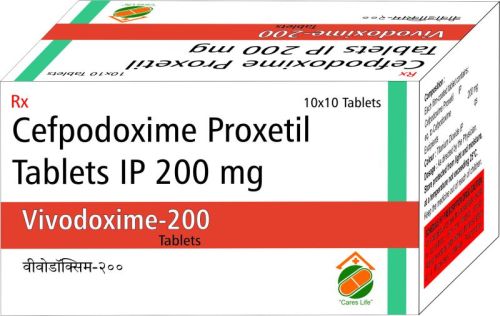 VIVODOXIME-200 Tablet, For Pharmaceuticals, Clinical, Personal, Hospital, Packaging Size : 10X10 Pack