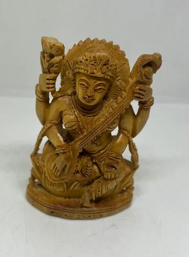 Sandalwood Saraswati Statue, For Interior Decor