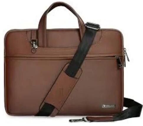 VIP Leather Office Laptop Bag, Color : Brown