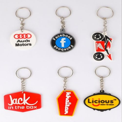 Printed Polished Rubber Keychains